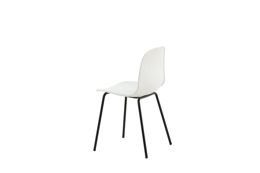 Venture Home Arctic Dining Chair 2-pack - Black Legs - White Plastic