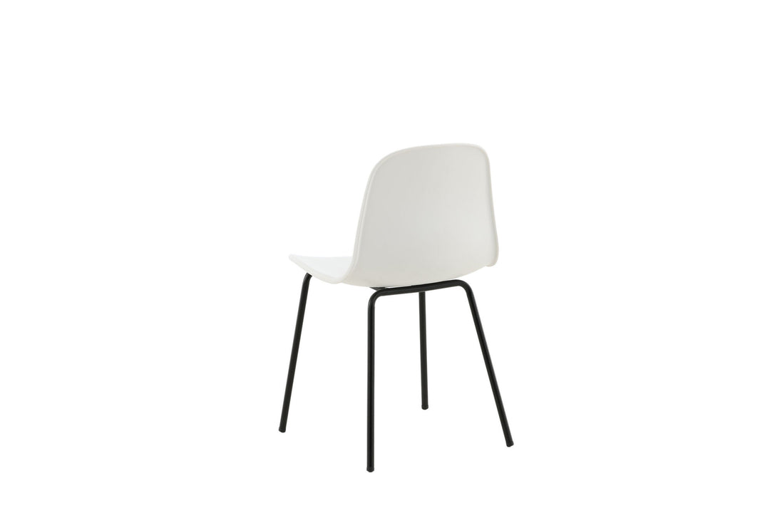Venture Home Arctic Dining Chair 2-pack - Black Legs - White Plastic