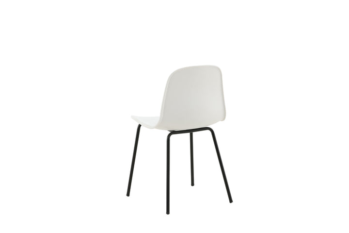 Venture Home Arctic Dining Chair 2-pack - Black Legs - White Plastic