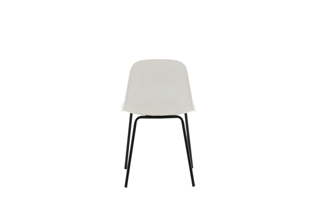 Venture Home Arctic Dining Chair 2-pack - Black Legs - White Plastic