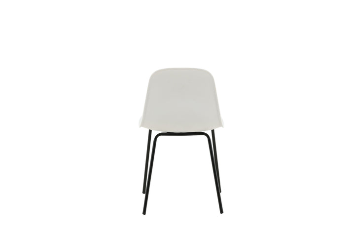 Venture Home Arctic Dining Chair 2-pack - Black Legs - White Plastic
