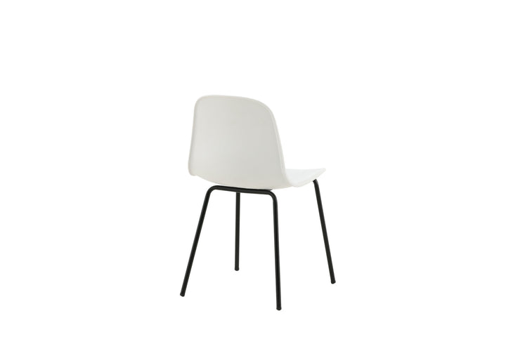 Venture Home Arctic Dining Chair 2-pack - Black Legs - White Plastic