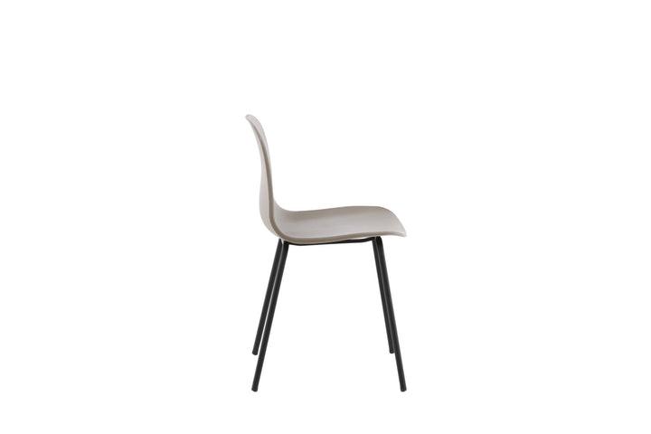 Venture Home Arctic Dining Chair 2-pack - Black Legs - Khaki Plastic