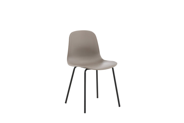 Venture Home Arctic Dining Chair 2-pack - Black Legs - Khaki Plastic