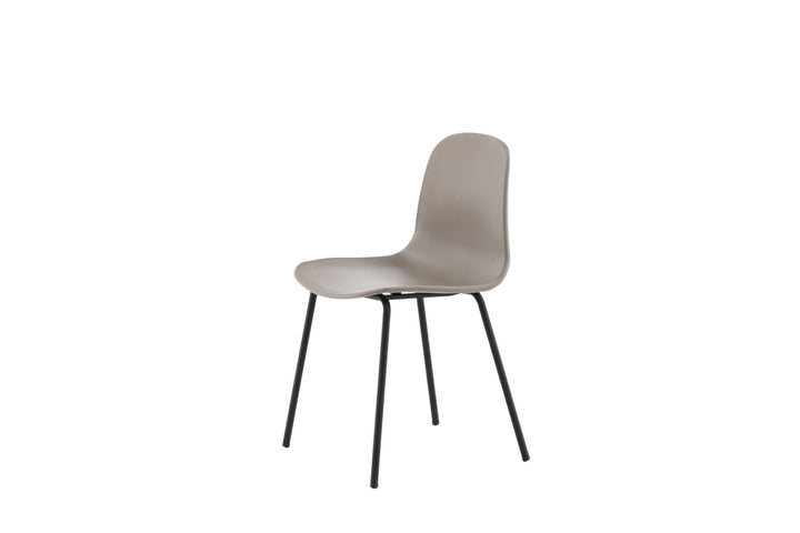 Venture Home Arctic Dining Chair 2-pack - Black Legs - Khaki Plastic