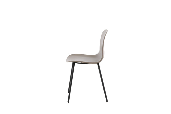 Venture Home Arctic Dining Chair 2-pack - Black Legs - Khaki Plastic