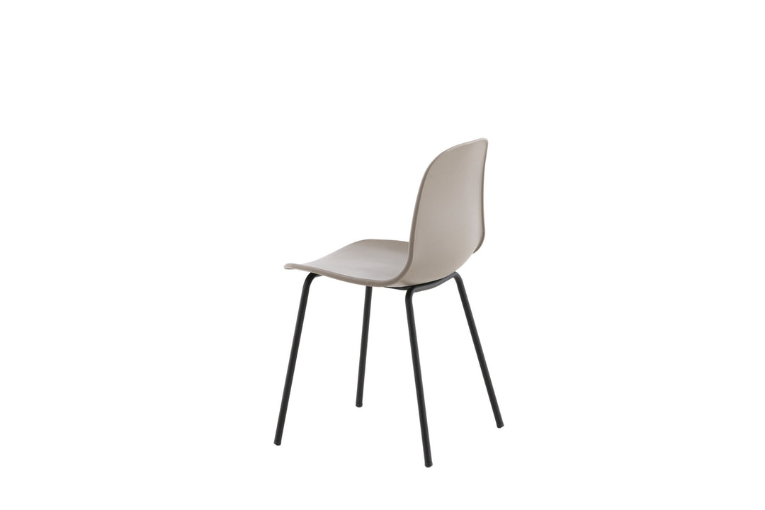 Venture Home Arctic Dining Chair 2-pack - Black Legs - Khaki Plastic