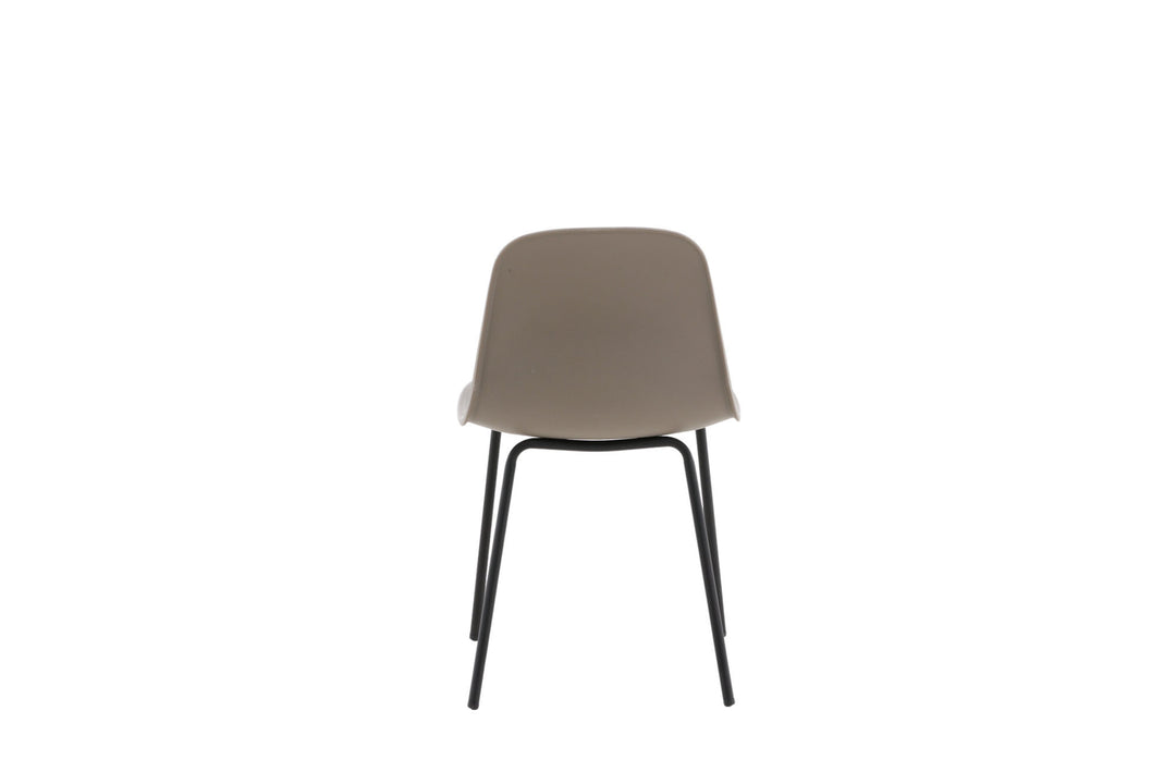 Venture Home Arctic Dining Chair 2-pack - Black Legs - Khaki Plastic