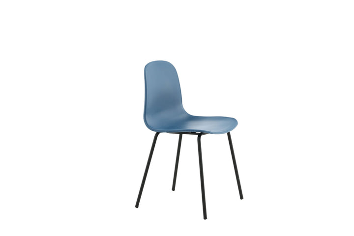 Venture Home Arctic Dining Chair 2-pack - Black Legs - Blue Plastic