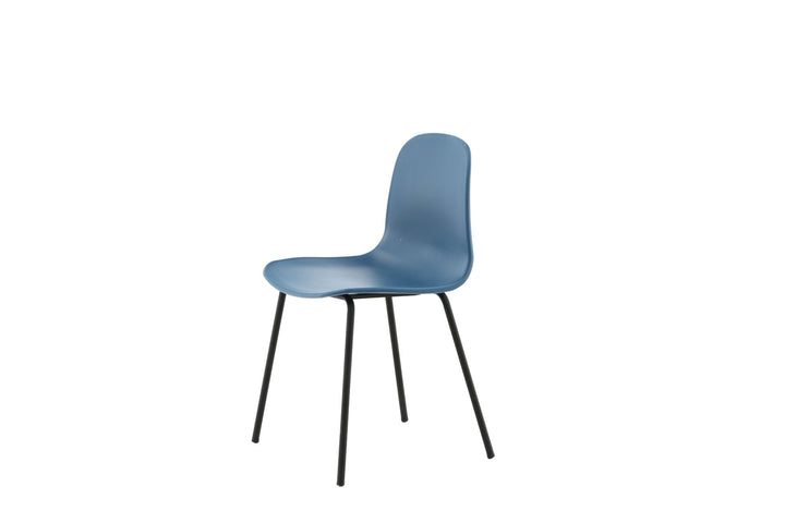 Venture Home Arctic Dining Chair 2-pack - Black Legs - Blue Plastic