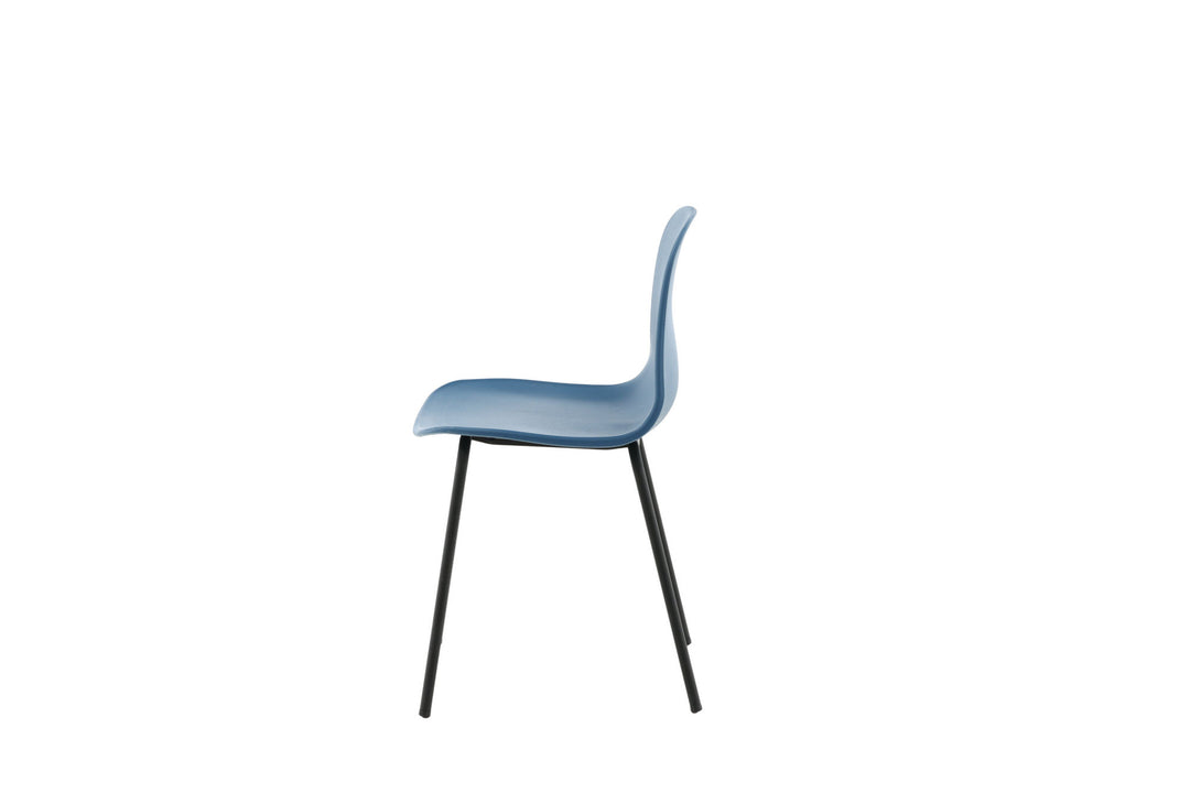 Venture Home Arctic Dining Chair 2-pack - Black Legs - Blue Plastic