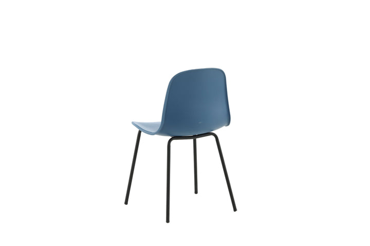 Venture Home Arctic Dining Chair 2-pack - Black Legs - Blue Plastic
