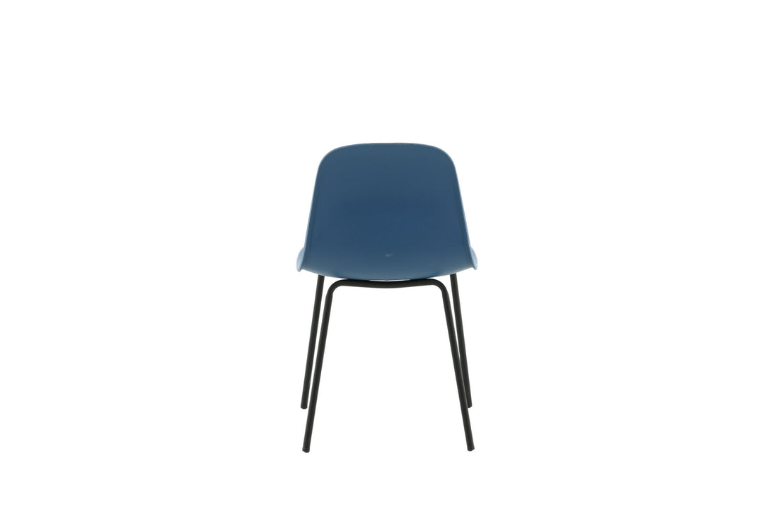 Venture Home Arctic Dining Chair 2-pack - Black Legs - Blue Plastic