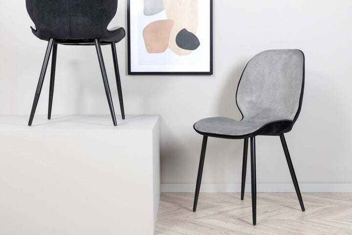 Venture Home Emma Chair 2-pack - Black / Light Grey