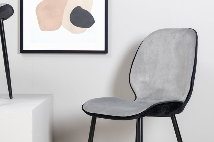 Venture Home Emma Chair 2-pack - Black / Light Grey
