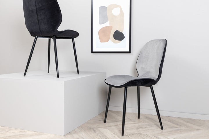 Venture Home Emma Chair 2-pack - Black / Light Grey