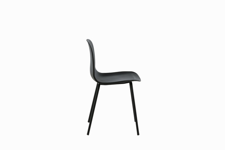 Venture Home Arctic Dining Chair 2-pack - Black Legs - Black Plastic