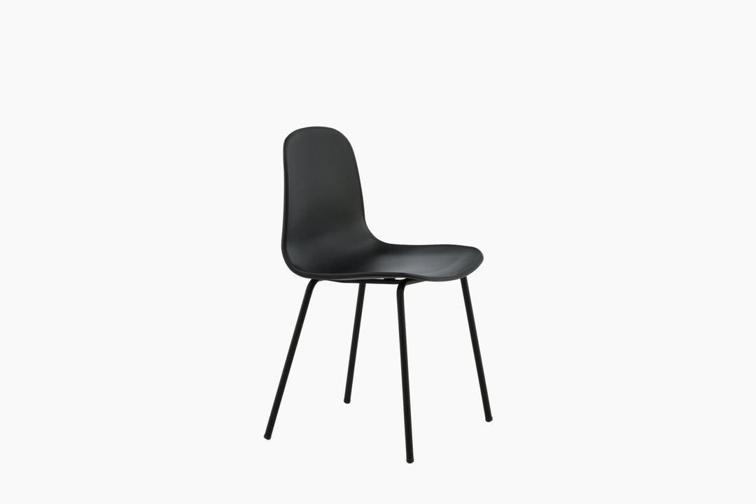 Venture Home Arctic Dining Chair 2-pack - Black Legs - Black Plastic