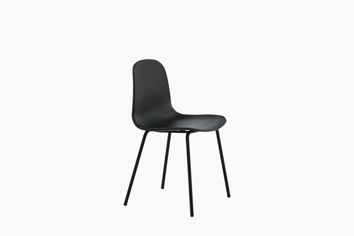 Venture Home Arctic Dining Chair 2-pack - Black Legs - Black Plastic
