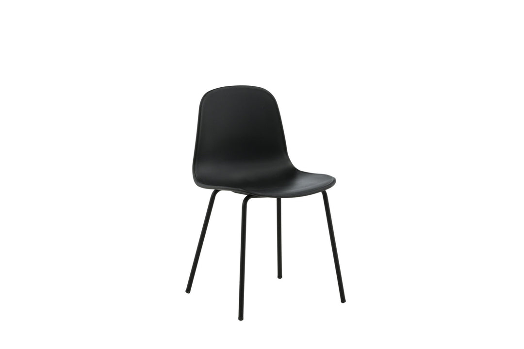 Venture Home Arctic Dining Chair 2-pack - Black Legs - Black Plastic