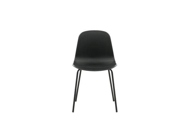 Venture Home Arctic Dining Chair 2-pack - Black Legs - Black Plastic