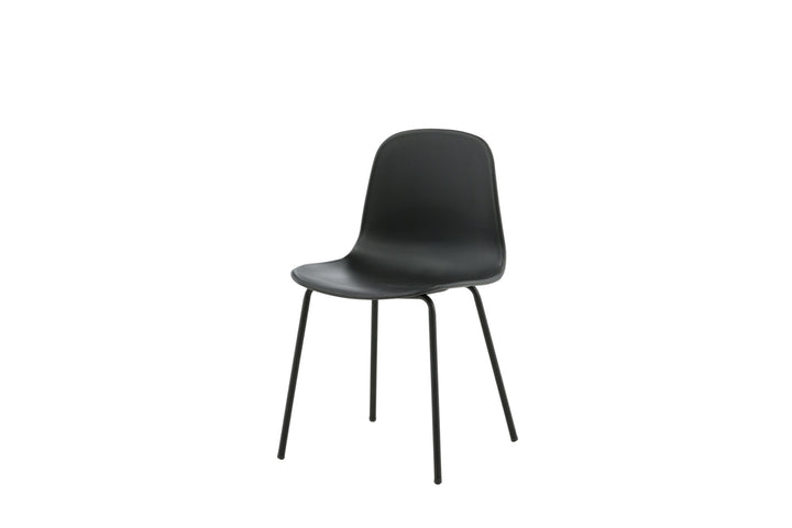 Venture Home Arctic Dining Chair 2-pack - Black Legs - Black Plastic