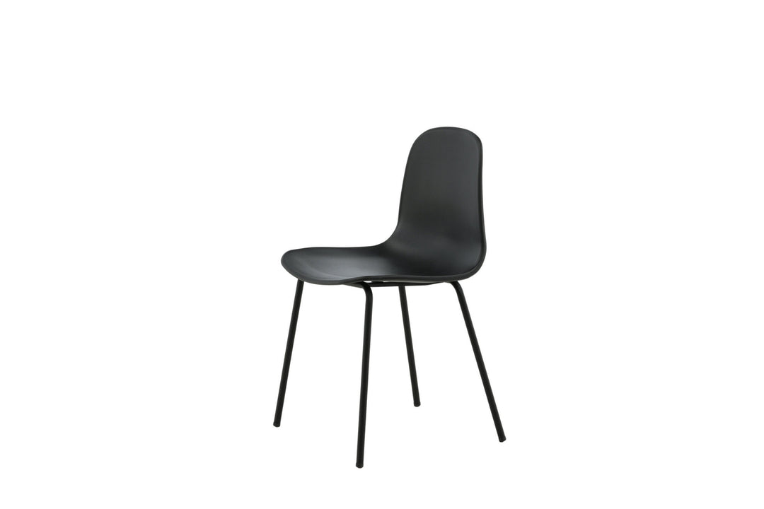 Venture Home Arctic Dining Chair 2-pack - Black Legs - Black Plastic