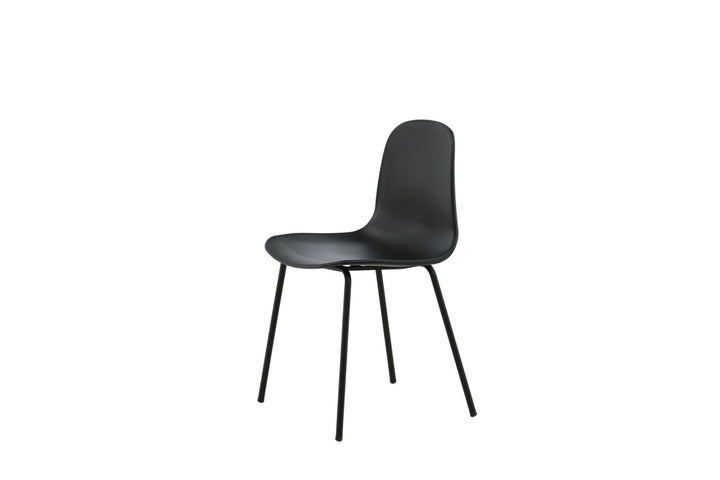 Venture Home Arctic Dining Chair 2-pack - Black Legs - Black Plastic