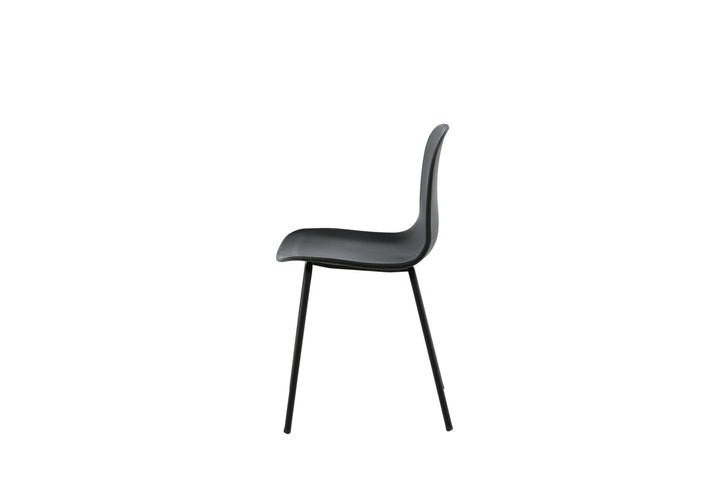 Venture Home Arctic Dining Chair 2-pack - Black Legs - Black Plastic