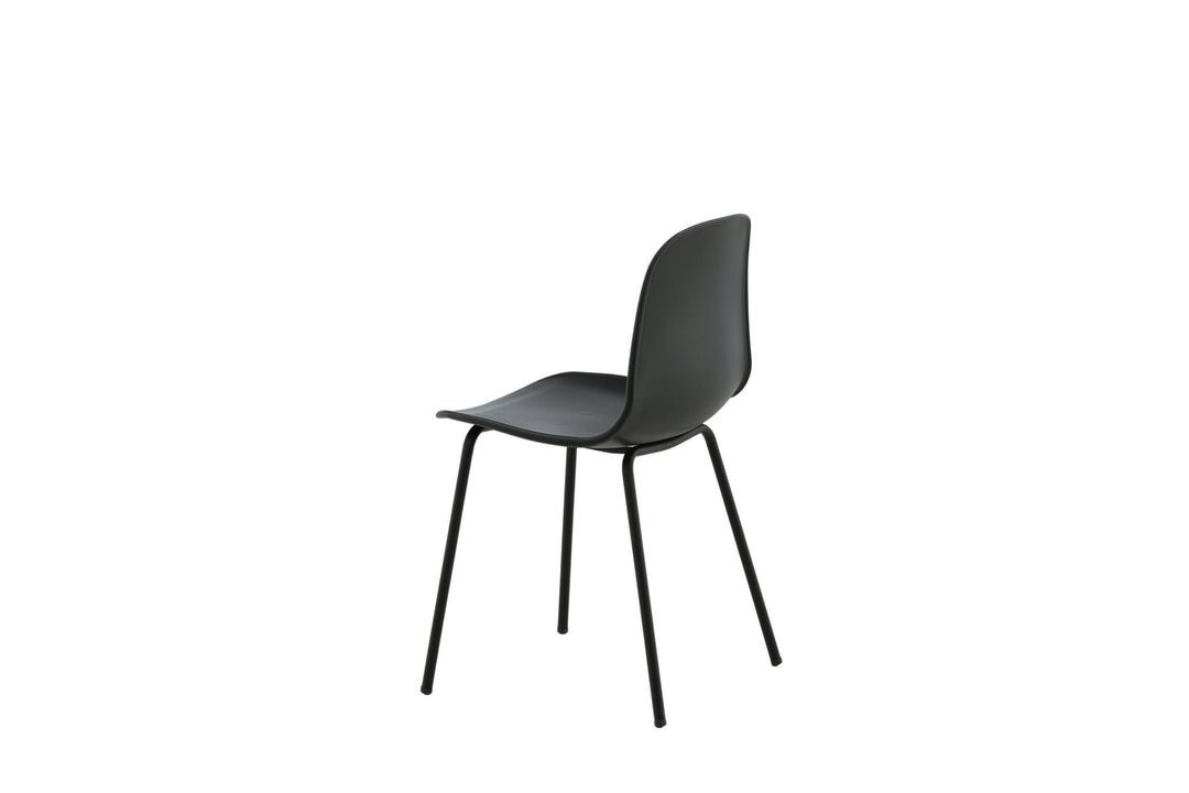 Venture Home Arctic Dining Chair 2-pack - Black Legs - Black Plastic