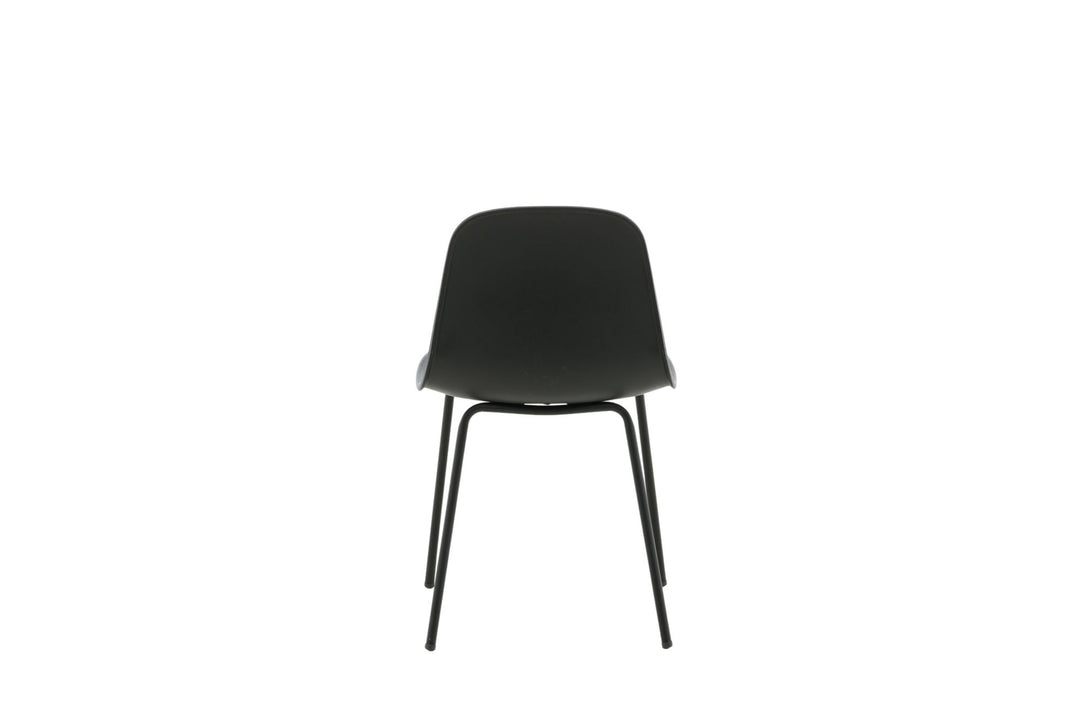 Venture Home Arctic Dining Chair 2-pack - Black Legs - Black Plastic