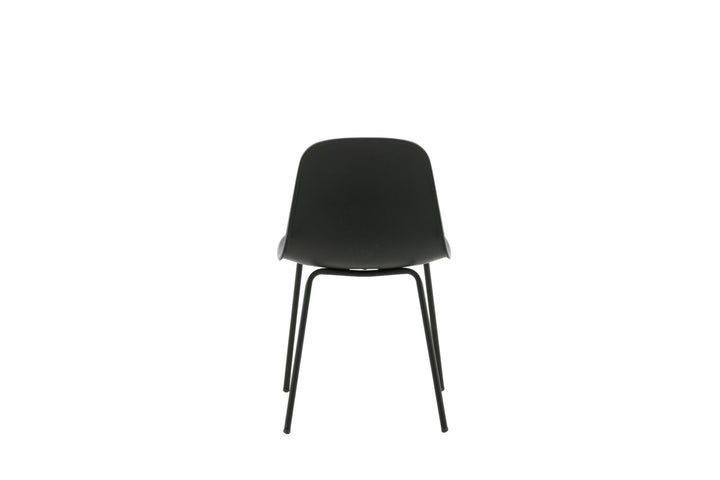 Venture Home Arctic Dining Chair 2-pack - Black Legs - Black Plastic