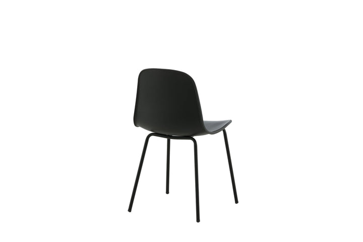 Venture Home Arctic Dining Chair 2-pack - Black Legs - Black Plastic