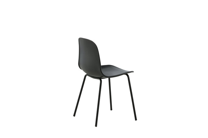 Venture Home Arctic Dining Chair 2-pack - Black Legs - Black Plastic