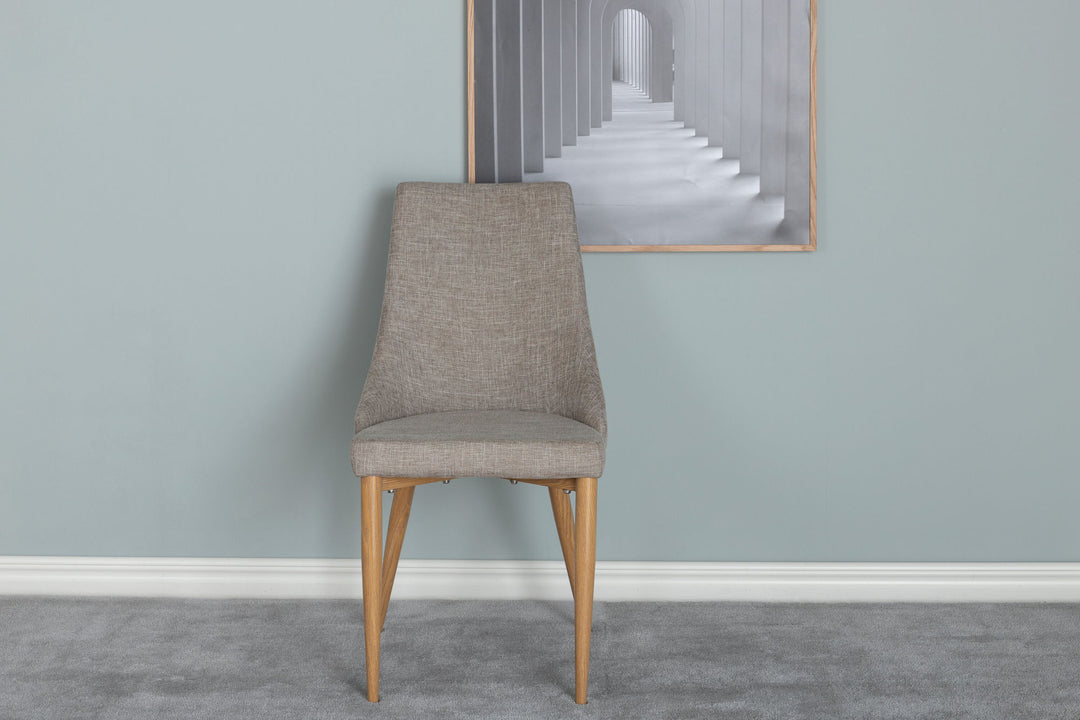 Venture Home Leone - Dining chair 2-pack - Oak/Light grey Ersätts av 27701-440
