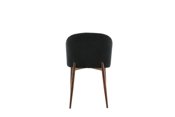 Venture Home Arch Dining Chair 2-pack - Walnut Legs - Black Fabric