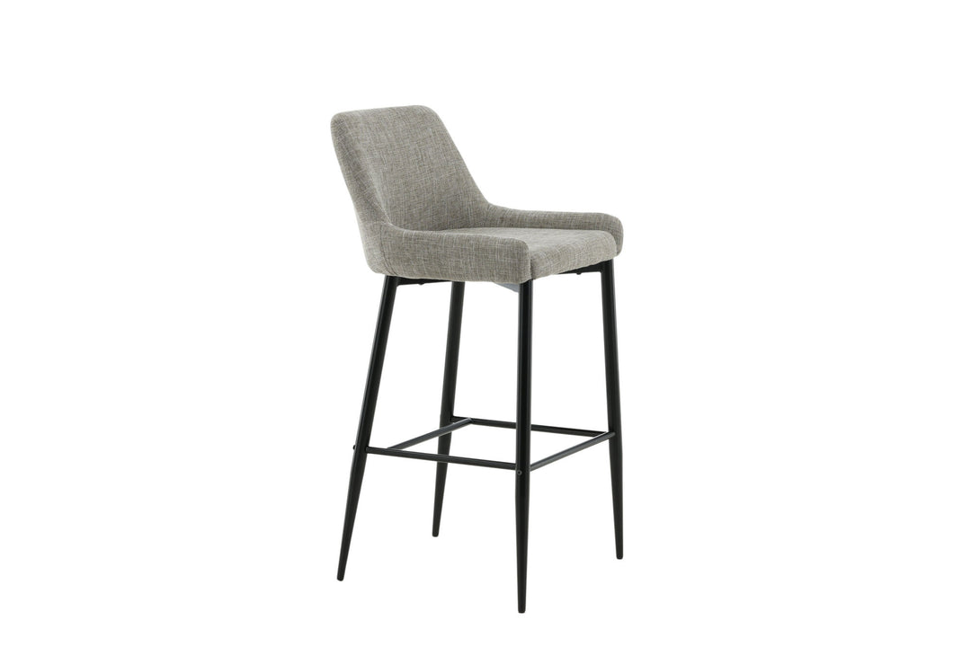 Venture Home Plaza Bar Chair 2-pack - Black / Beige Fabric (Polyester linen)