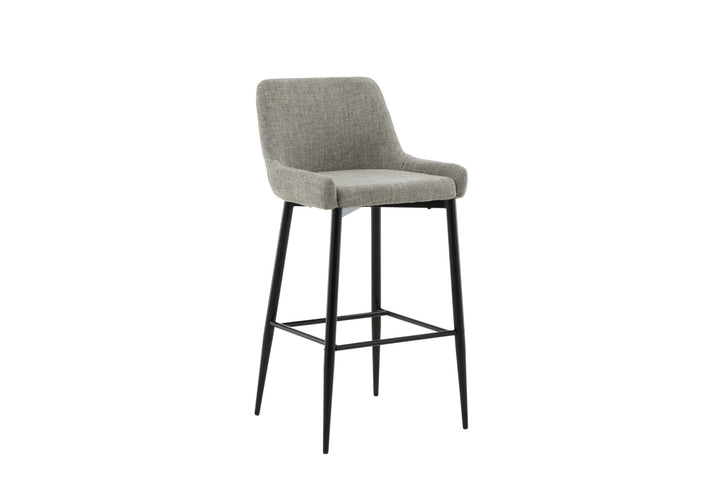Venture Home Plaza Bar Chair 2-pack - Black / Beige Fabric (Polyester linen)