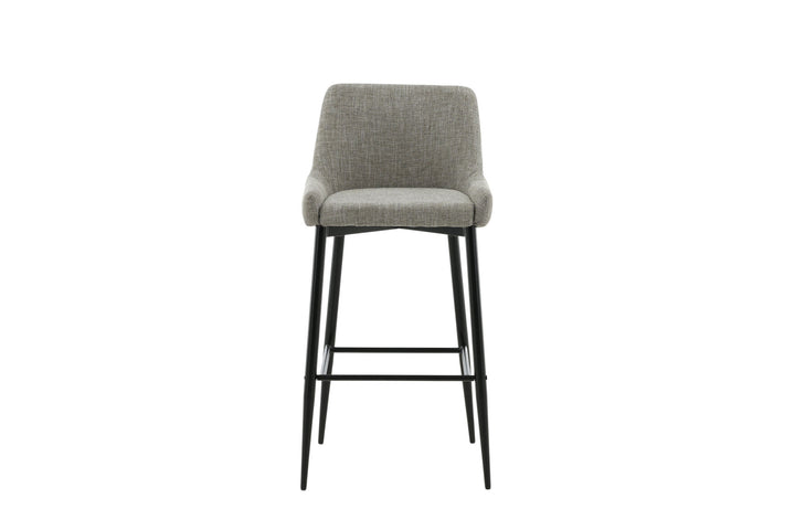 Venture Home Plaza Bar Chair 2-pack - Black / Beige Fabric (Polyester linen)