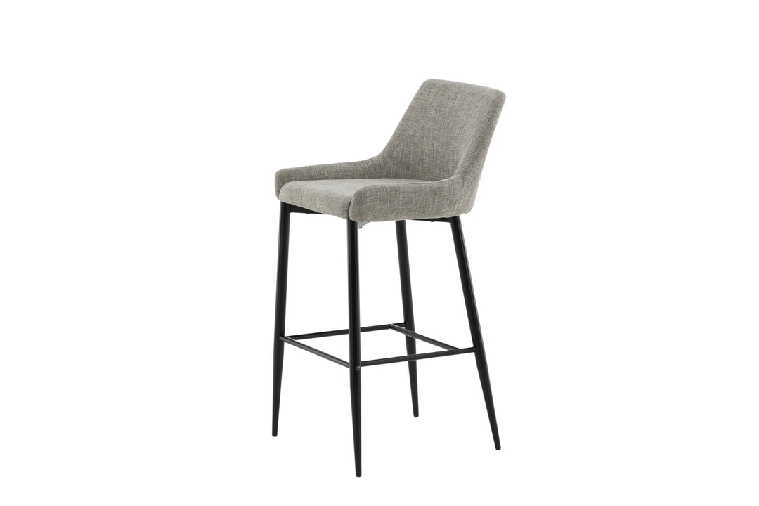Venture Home Plaza Bar Chair 2-pack - Black / Beige Fabric (Polyester linen)