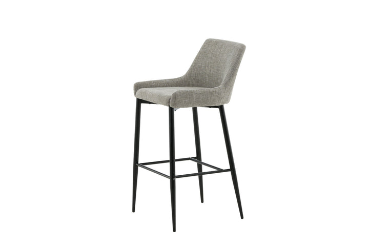Venture Home Plaza Bar Chair 2-pack - Black / Beige Fabric (Polyester linen)