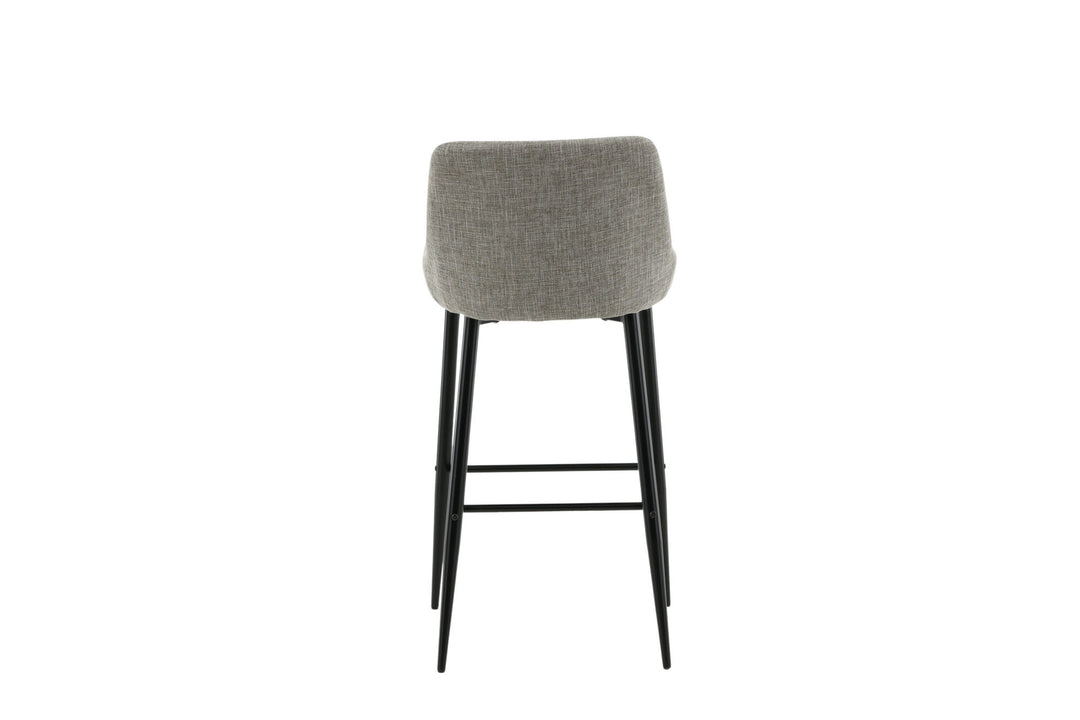 Venture Home Plaza Bar Chair 2-pack - Black / Beige Fabric (Polyester linen)