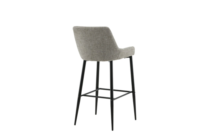 Venture Home Plaza Bar Chair 2-pack - Black / Beige Fabric (Polyester linen)