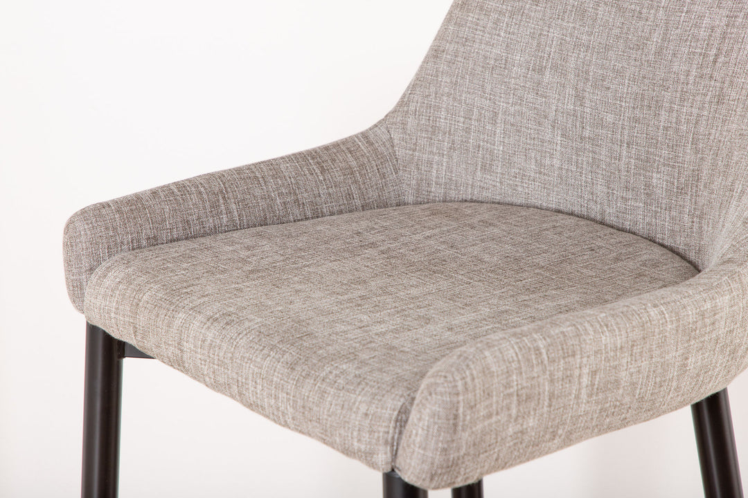Venture Home Plaza Bar Chair 2-pack - Black / Beige Fabric (Polyester linen)