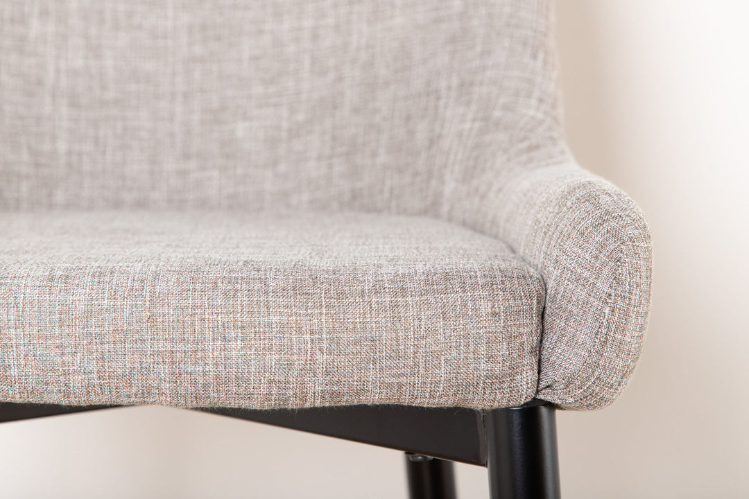 Venture Home Plaza Bar Chair 2-pack - Black / Beige Fabric (Polyester linen)
