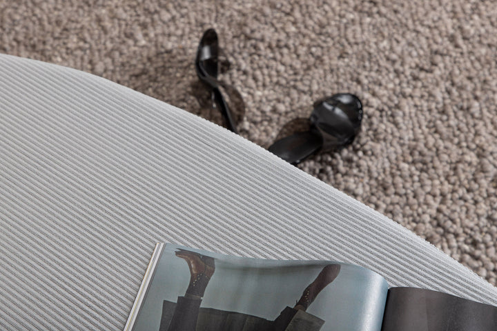 Venture Home Otto Pouf - Black / Grey Corduroy