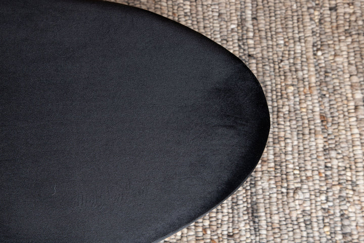 Venture Home Otto Pouf - Brass / Black Velvet