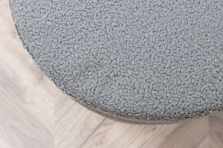 Venture Home Pot Pouf - Black / Greige Teddy
