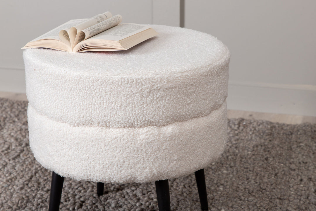 Venture Home Pot Pouf / Offwhite Teddy