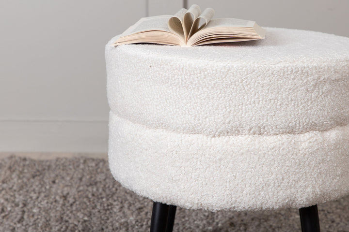 Venture Home Pot Pouf / Offwhite Teddy